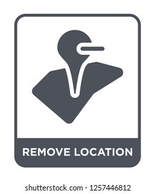 remove location icon vector on white background, remove location trendy filled icons from Maps and locations collection, remove location simple element illustration