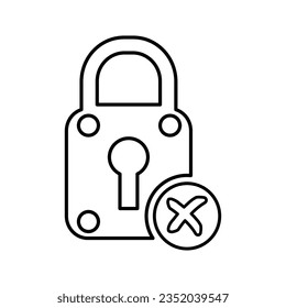 Remove Lock Icon In Outline Style