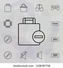remove luggage icon. Universal set of web for website design and development, app development