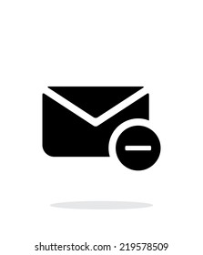 Remove mail icon on white background for web and applications. Vector illustration.