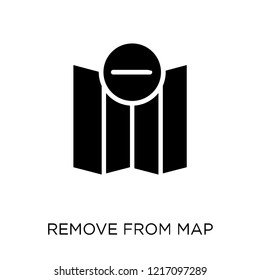 Remove from Map icon. Remove from Map symbol design from Maps and locations collection. Simple element vector illustration on white background.