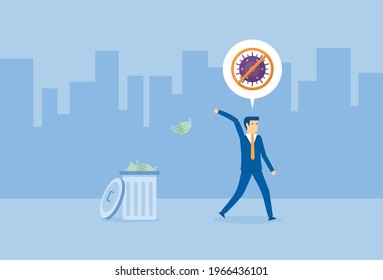 Remove mask when people are virus free, Vector illustration in flat style