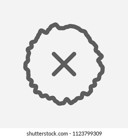 Remove moss icon line symbol. Isolated vector illustration of  icon sign concept for your web site mobile app logo UI design.