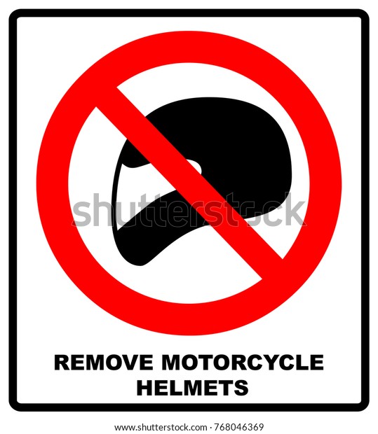 Remove Motorcycle Helmets Icon Symbol Protection Stock Vector (Royalty