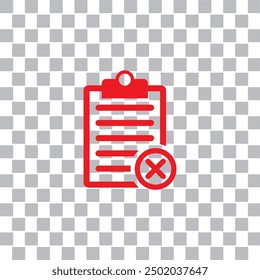 remove note icon , reject file icon