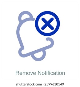 Remove Notification and message icon concept