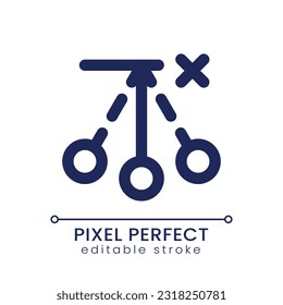 Remove pendulum effect pixel perfect linear ui icon. Post-production tool. Delete oscillation layer. GUI, UX design. Outline isolated user interface element for app and web. Editable stroke