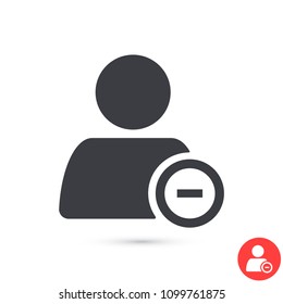 Remove a person  vector icon 