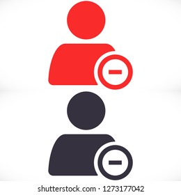 Remove a person  vector icon 