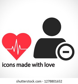 Remove a person  vector icon 