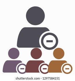 Remove a person  vector icon 