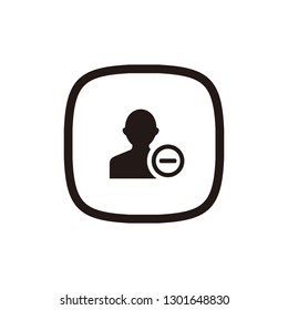 Remove phone contact icon sign symbol