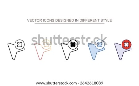 Remove Pointer icon design with white background stock illustration