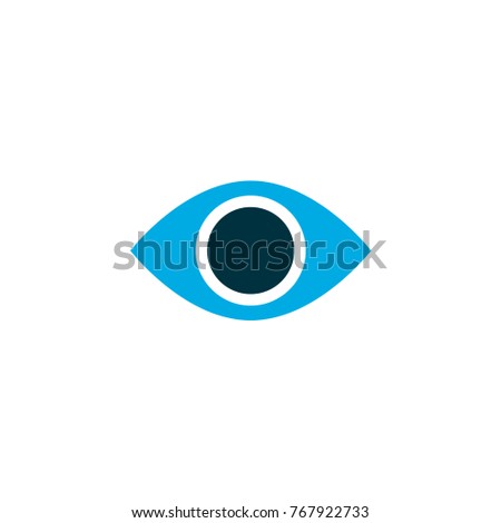 Remove red eye icon colored symbol. Premium quality isolated eyesight element in trendy style.