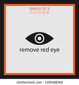 remove red eye  vector icon