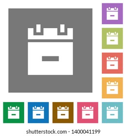 Remove schedule item flat icons on simple color square backgrounds
