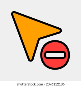Remove selection icon vector illustration in filled line style, use for website mobile app presentation