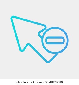 Remove selection icon vector illustration in gradient style, use for website mobile app presentation