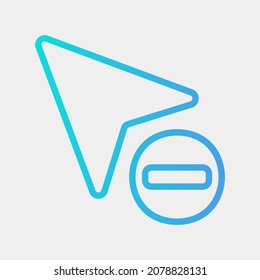 Remove selection icon vector illustration in gradient style, use for website mobile app presentation