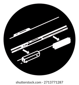 Símbolo Del Signo De Los Bloques De Envío, Ilustración vectorial, Aislado En La Etiqueta Del Fondo Blanco. EPS10