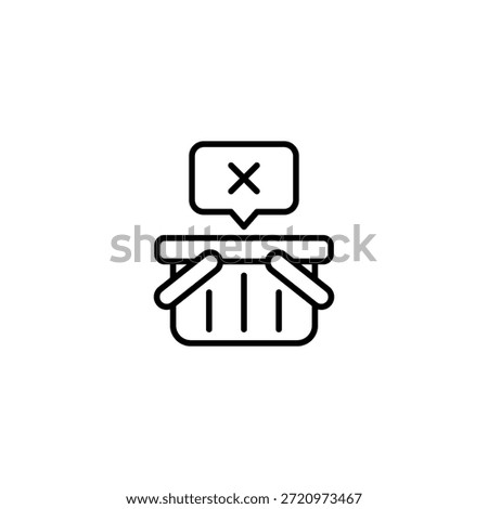 Remove Shopping Basket Cancel Order Icon