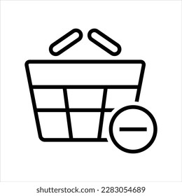 Aus dem Warenkorb entfernen - Vektorsymbol