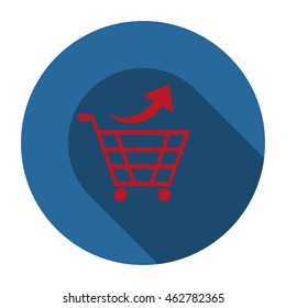 remove from the shopping cart icon flat design style