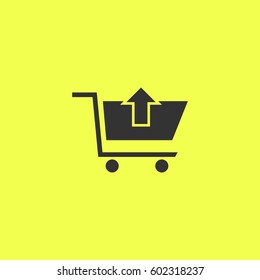 Remove Shopping Cart icon flat. 