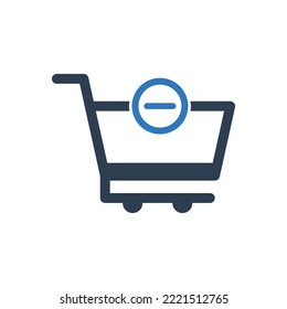 Remove Shopping Cart Icon Sign Symbol