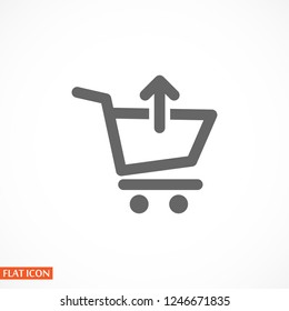 Remove from Shopping Cart  icon. Vector  Eps 10 