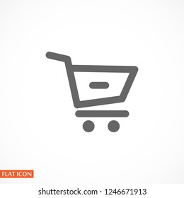 Remove from Shopping Cart  icon. Vector  Eps 10 