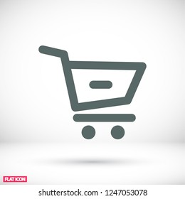 Remove from Shopping Cart  icon. Vector  Eps 10 