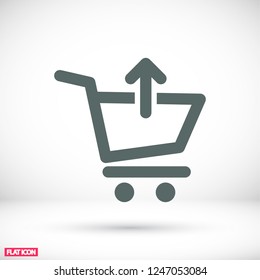 Remove from Shopping Cart  icon. Vector  Eps 10 