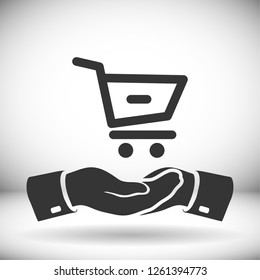 Remove from Shopping Cart  icon. Vector  Eps 10 