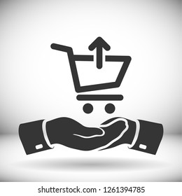 Remove from Shopping Cart  icon. Vector  Eps 10 