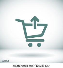 Remove from Shopping Cart  icon. Vector  Eps 10 