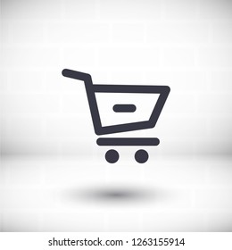 Remove from Shopping Cart  icon. Vector  Eps 10 