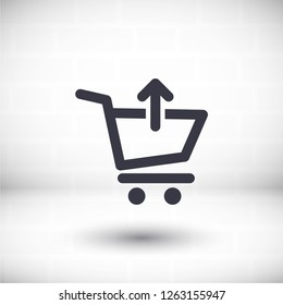 Remove from Shopping Cart  icon. Vector  Eps 10 