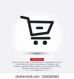 Remove from Shopping Cart  icon. Vector  Eps 10 