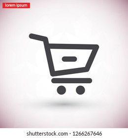 Remove from Shopping Cart  icon. Vector  Eps 10 