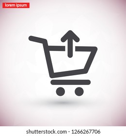 Remove from Shopping Cart  icon. Vector  Eps 10 