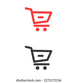 Remove from Shopping Cart  icon. Vector  Eps 10 