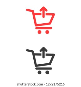Remove from Shopping Cart  icon. Vector  Eps 10 