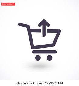 Remove from Shopping Cart  icon. Vector  Eps 10 