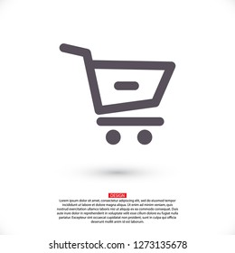 Remove from Shopping Cart  icon. Vector  Eps 10 