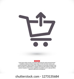 Remove from Shopping Cart  icon. Vector  Eps 10 