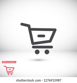Remove from Shopping Cart  icon. Vector  Eps 10 