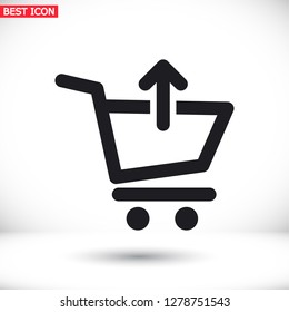 Remove from Shopping Cart  icon. Vector  Eps 10 