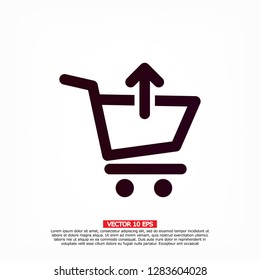 Remove from Shopping Cart  icon. Vector  Eps 10 