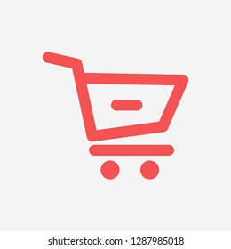Remove from Shopping Cart  icon. Vector  Eps 10 
